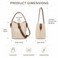 Bucket Crossbody Bag with Top Handle Adjustable Strap and Pebbled Texture
