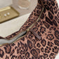 Leopard Print Tote Bag with Single Shoulder Strap and Magnetic Snap Closure