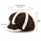 Corduroy Newsboy Cap Faux Fur Trim Baker Boy Hat Warm Casual Style