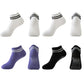 4 Pairs Ankle Grip Yoga Socks Soft Cotton Non-Slip Bottom Striped Cuff