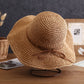 Wide - Brim Straw Sun Hat with Leather Tie