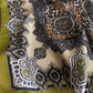 Ornate Paisley Medallion Print Square Scarf with Soft Lightweight Fabric and Decorative Border Detail 26.7x26.7in