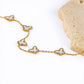 Women's Butterfly Charm Bracelet with Delicate Linked Motifs and Polished Metal Accents
