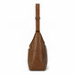 Soft Faux Leather Hobo Shoulder Bag with Front Pockets
