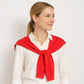 Striped Knit Shoulder Sweater Accessory with Soft Lightweight Fabric 33.5x9.8 inches
