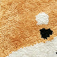 Cute Shiba Inu Head Shaped Bathroom Floor Mat Soft Water Absorbent with Anti-Slip Base