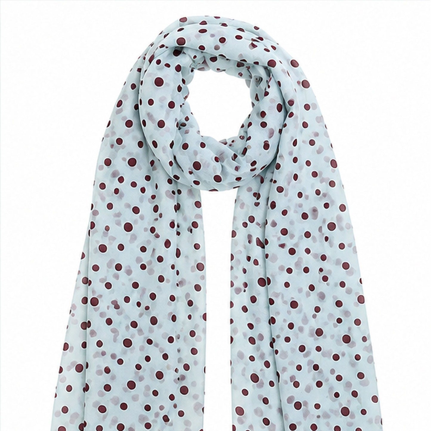 Polka Dot Skinny Neck Scarf with Pointed Ends