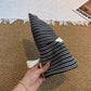 Striped Wide Brim Sun Hat with Tie Back