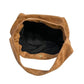 Faux Suede Tote Bag Large Capacity Slouchy Shoulder Bag with Magnetic Closure