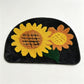 Sunflower Semicircular Bathroom Floor Mat Soft Water?Absorbent Rug with Anti?Slip Base