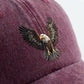 Cotton Baseball Cap with Eagle Embroidery Adjustable Strap Casual Everyday Hat