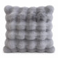 Double Sided Plush Faux Fur Throw Pillow Cover 18 x 18 Inch Bubble Texture