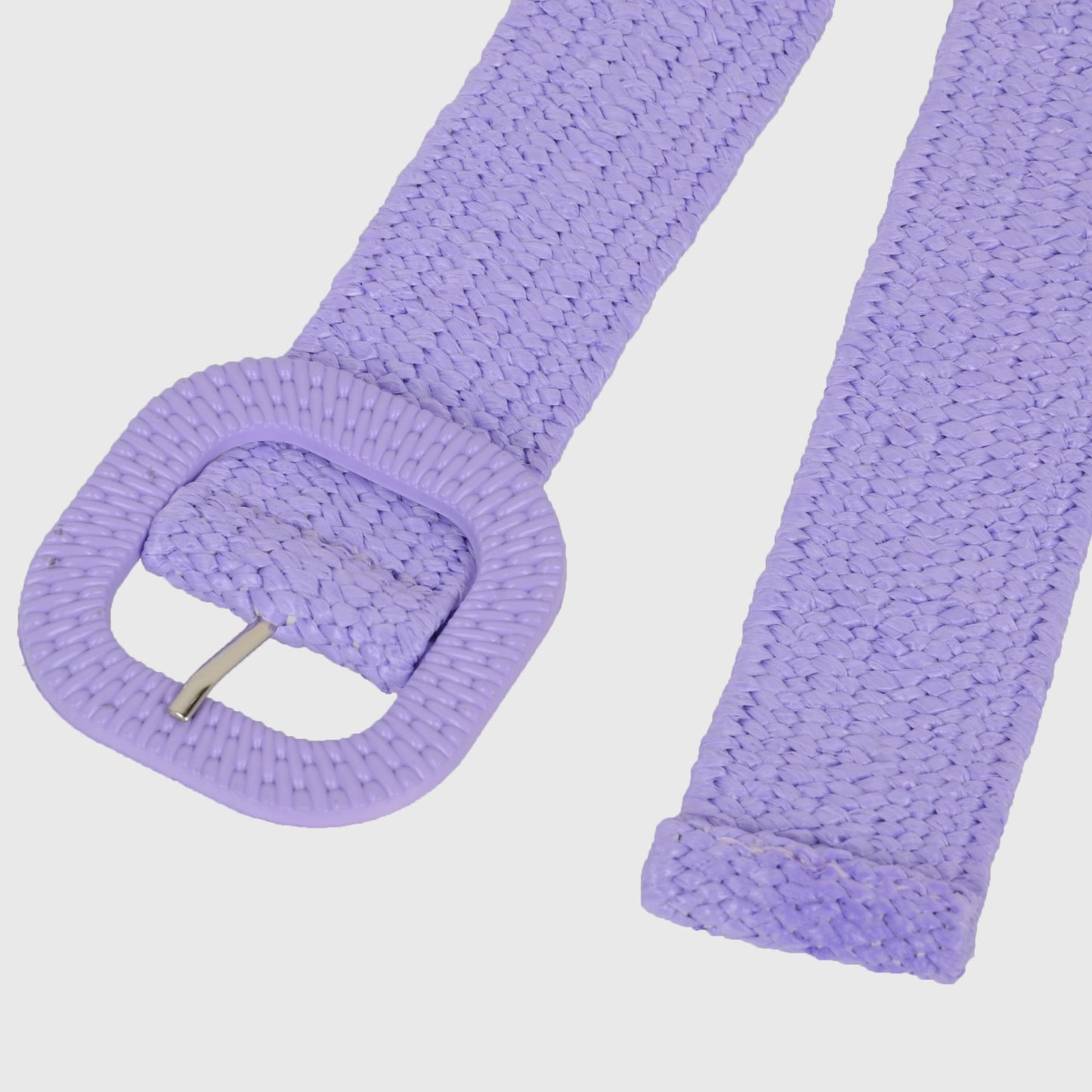Elegant Straw Belt with Matching Woven Buckle