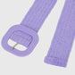 Elegant Straw Belt with Matching Woven Buckle
