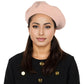 Women's Wool French Beret Hats Solid Color Classic Beanie Fall Winter Cap