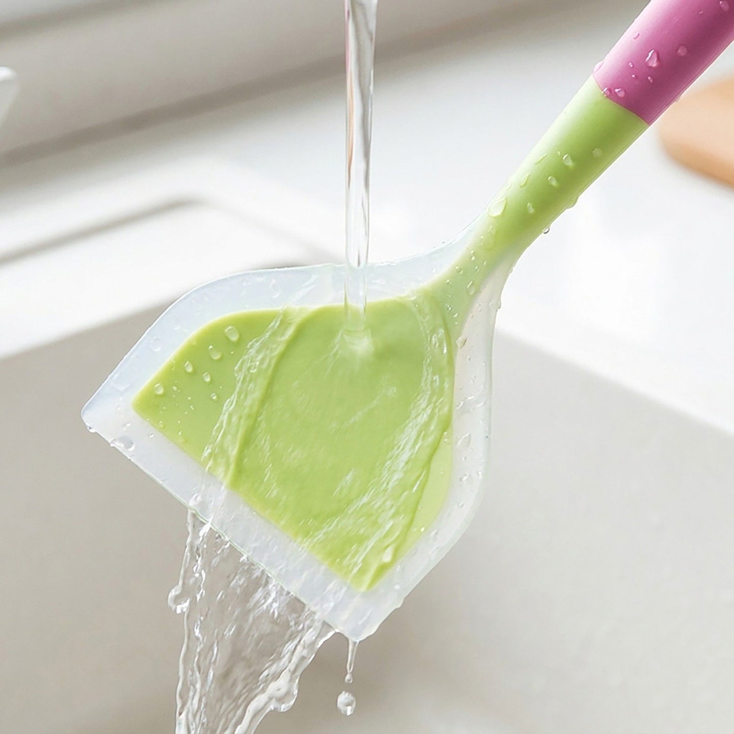 2-Piece Silicone Bench Scraper Set with Flexible Edge and Hanging Handles