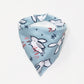 Dog Bandana Scarf Yellow with Black and White Pattern Pet Neck Accessory