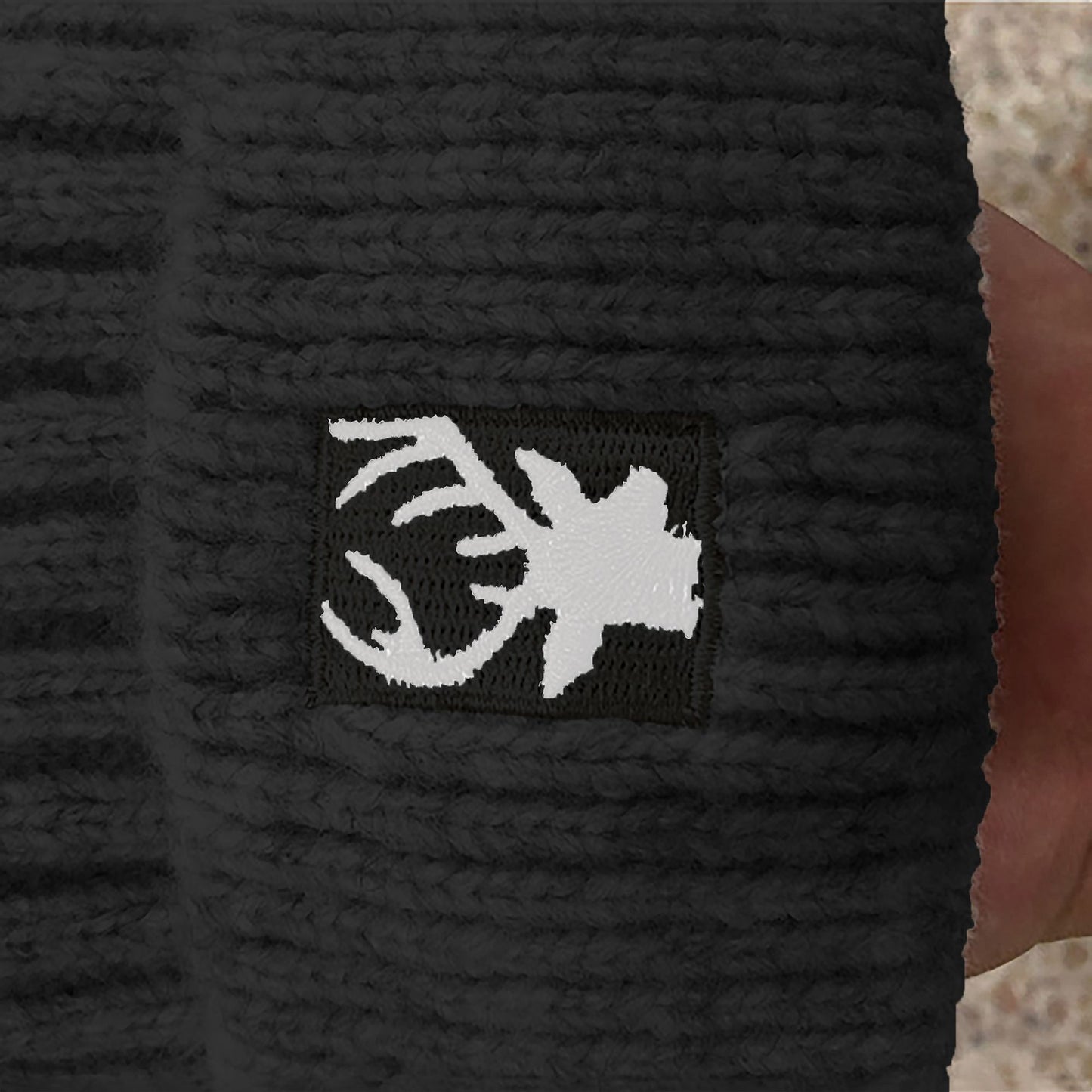 Knit Beanie with Reindeer Antlers - Festive Winter Hat