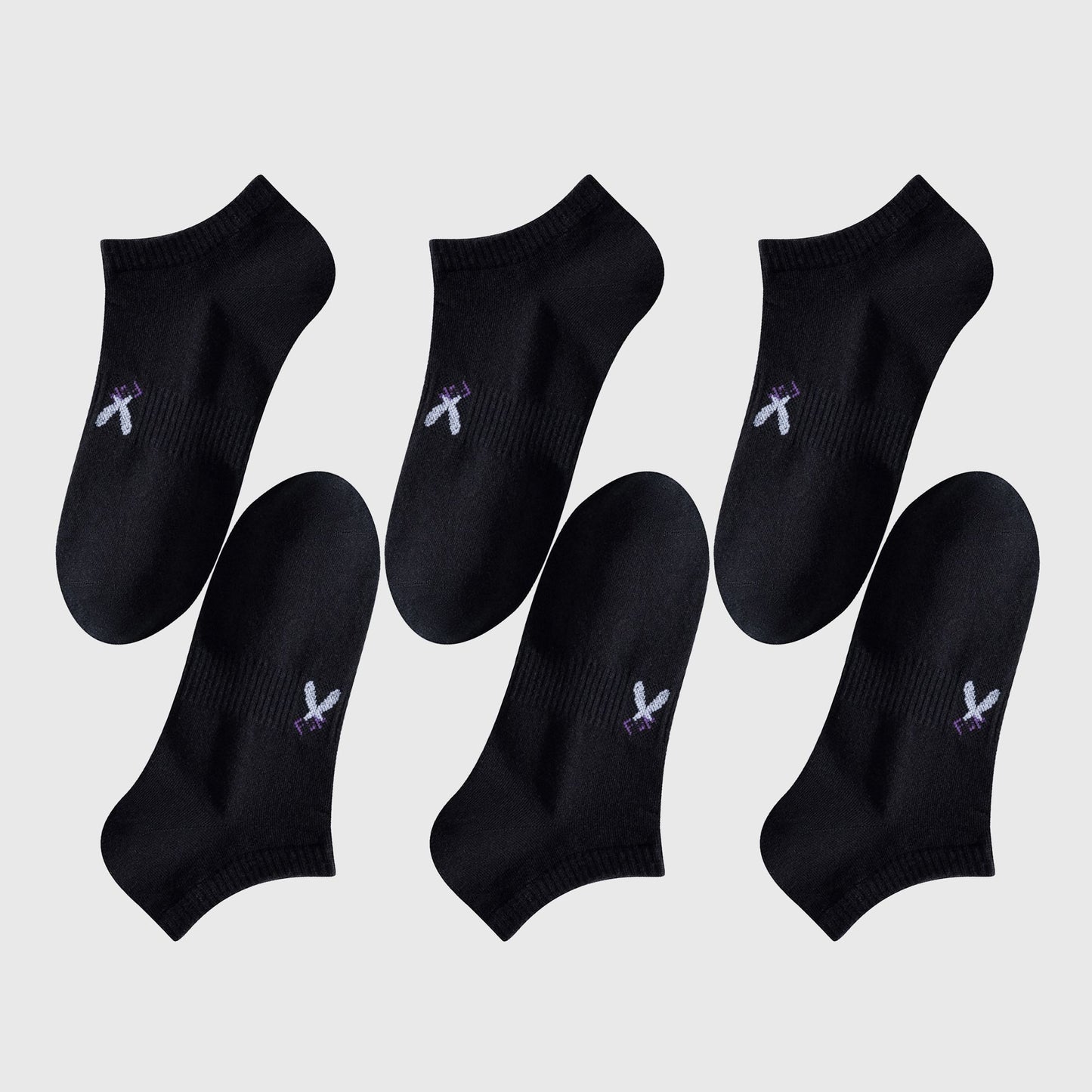 No-Show Socks with FUN Letters 6Pk