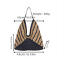 Woven Crochet Hobo Bag with Striped Pattern Slouchy Shoulder Handbag Lightweight Knit Tote