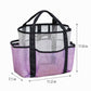 Mesh Beach Tote Bag with Multiple Outside Pockets Open Top Carry Handles for Pool Gym and Travel