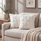 Plush Bow Textured Throw Pillow Cover Soft Decorative Cushion Cover for Sofa Bed Chair