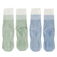 2-Pair Set Gradient Mid-Calf Grip Socks with Soft Seamless Toe and Anti-Slip Bottom for Yoga or Sneakers