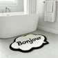 Bonjour Cloud Shaped Bathroom Floor Mat Soft Water Absorbent with Anti-Slip Base