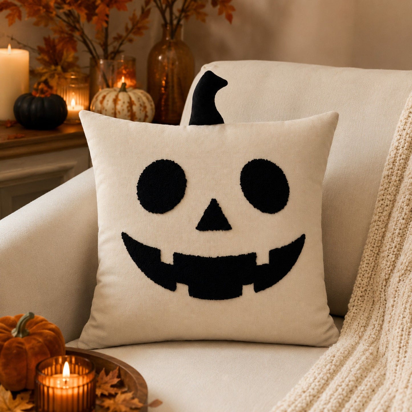 Halloween Throw Pillow Cover Square Decorative Cushion Cover