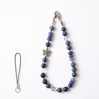 Beaded Phone Wrist Strap with Butterfly Charm