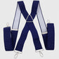 Men's Adjustable Suspenders 46in Elastic Suspenders with Clips for Formal & Casual Wear