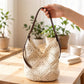 Crochet Shoulder Hobo Bag with Adjustable Strap Soft Knit Slouchy Handbag Casual Everyday Tote
