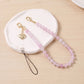 Beaded Phone Wrist Strap with Heart Charm
