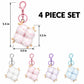 Fluffy Pom Keychain Cute Key Ring Handbag Charm Assorted Set