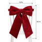 Burgundy Fabric Christmas Chair Bow Decoration