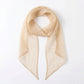 Sheer Pleated Skinny Scarf with Subtle Shine and Long Neck Tie Design
