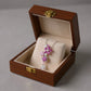 Women's Crystal Flower Pendant Necklace with Cascading Rhinestone Floral Design