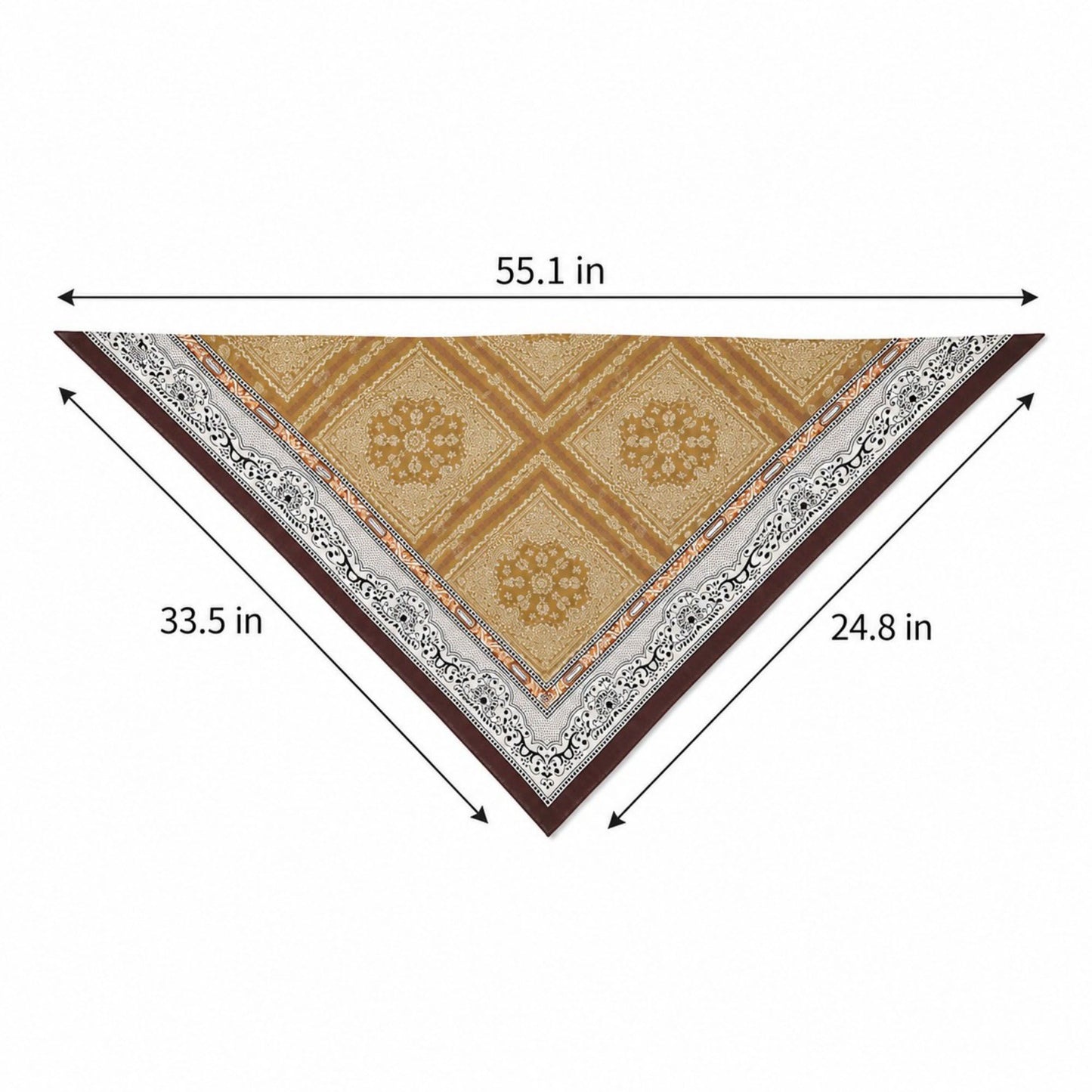 Paisley Floral Triangle Scarf Wrap Belt