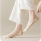 5 Pairs Women No Show Mesh Panel Socks Low Cut Stretch Cotton Liner Non-Slip Design for Ballet Flats and Loafers