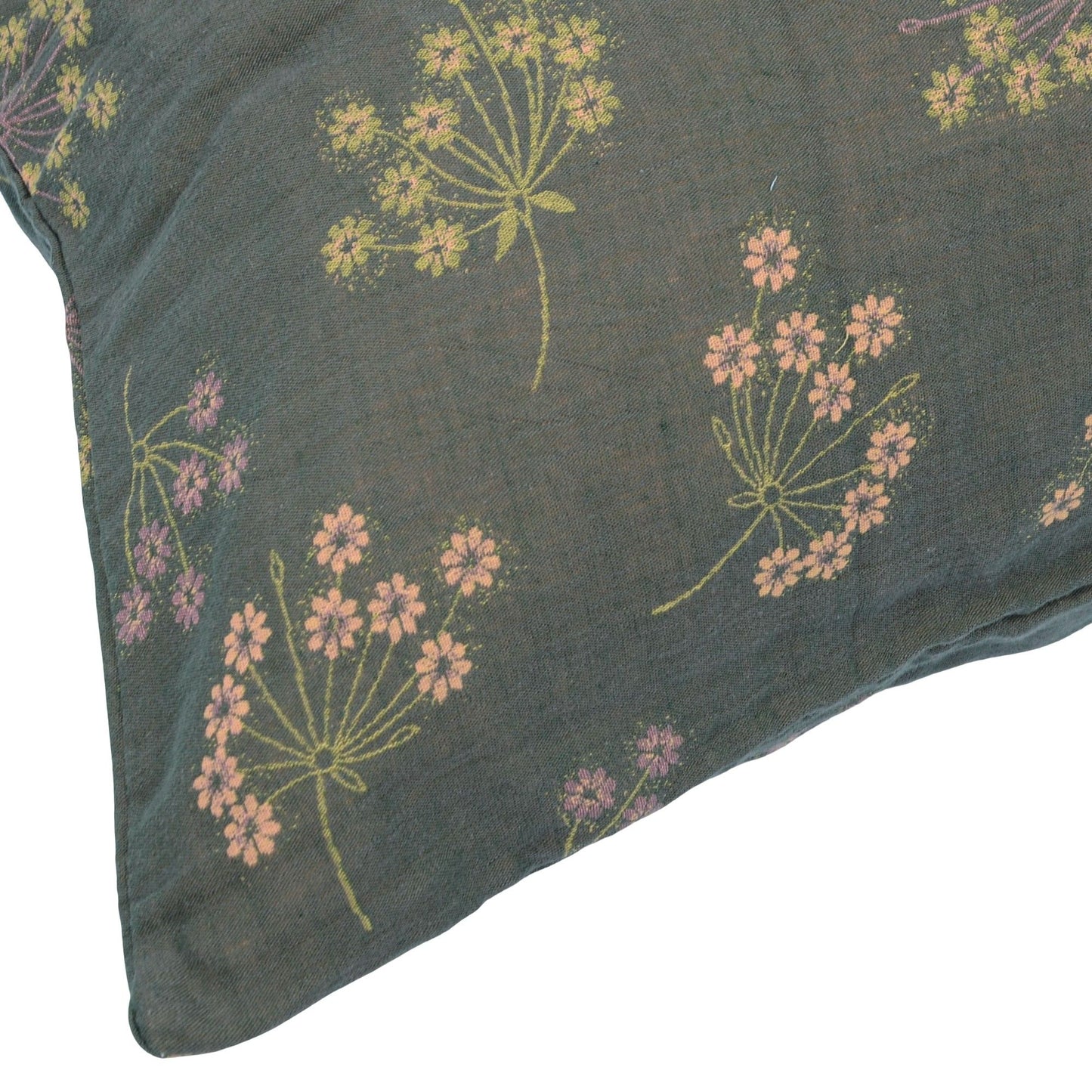 2-Piece Cotton Pillowcases with Floral Print Design for Bedroom, Soft and Cozy Bedding Set 17.7x17.7in
