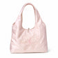 Satin Hobo Shoulder Bag with Embroidered Lily Detail