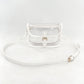 Clear Crossbody Handbag with Adjustable Strap and Buckle Flap Closure