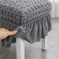2 Pack Textured Stretch Dining Chair Covers with Ruffled Skirt