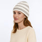 Unisex Striped Knit Beanie Hat Cuffed Warm Winter Cap