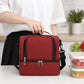 Dual Compartment Insulated Lunch Bag with Adjustable Shoulder Strap
