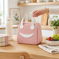 Insulated Lunch Bag with Zip Closure Top Handles and Wipeable Interior for Work School Travel