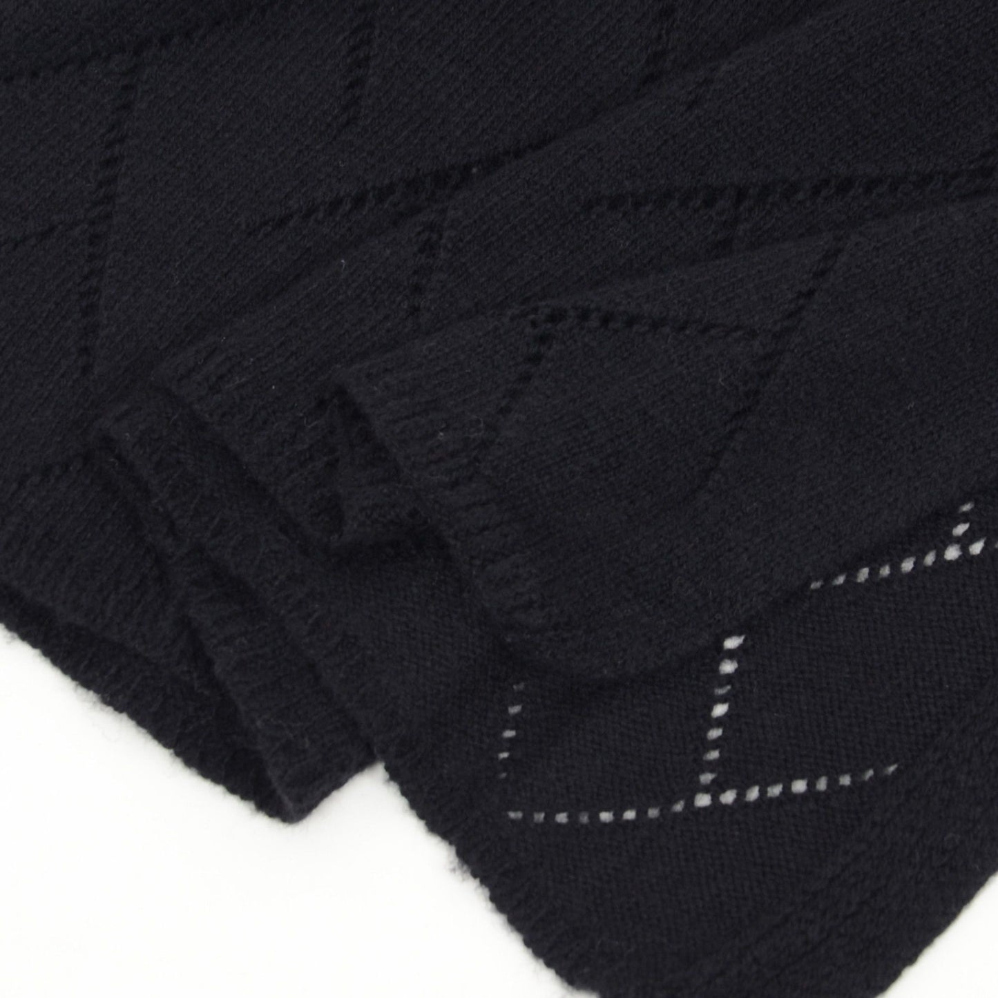 Soft Knit Scarf with Delicate Cutout Detailing 67x17.7 inches