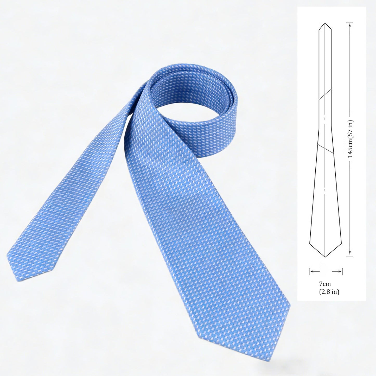 Men's Textured Polyester Tie - Formal Necktie for Business, Weddings & Holiday Events