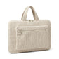Corduroy Laptop Bag Large Capacity Work Tote with Front Zipper Pocket