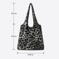 Leopard Print Slouchy Shoulder Tote Bag Soft Lightweight Large Capacity Everyday Carryall